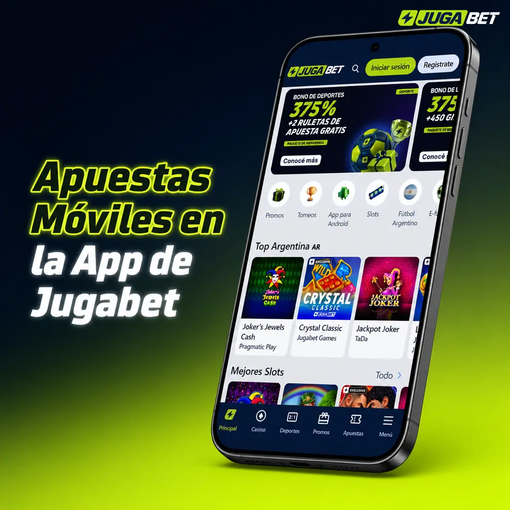 App de Jugabet para apuestas móviles: cuotas en vivo, cupón rápido y notificaciones push sin abrir Google Play.