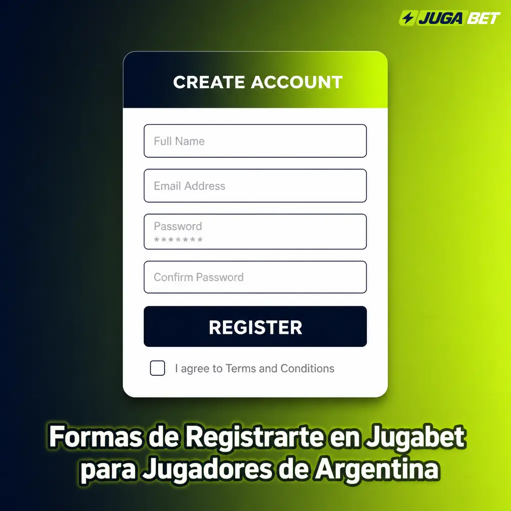Cuatro métodos de registro en Jugabet: formulario estándar, rápido, redes sociales y app móvil, todos con acceso a bonos en ARS.