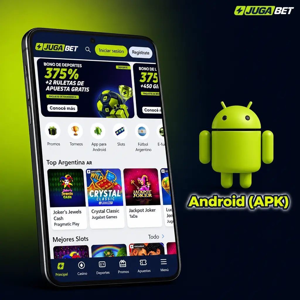 Instalación de la app Jugabet para Android mediante archivo APK descargado desde el sitio oficial, seguro y sin riesgos