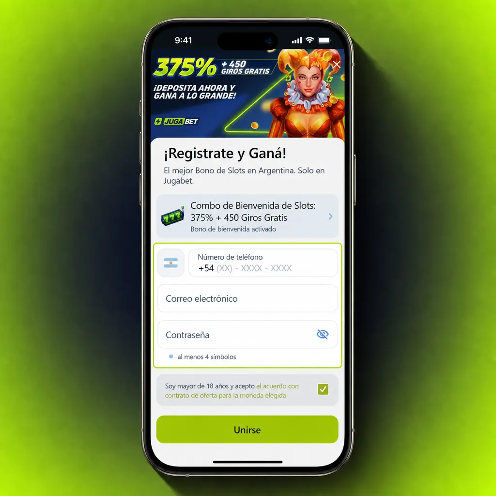 Pasos para crear una cuenta en Jugabet: registro, datos personales, verificación y confirmación del proceso.