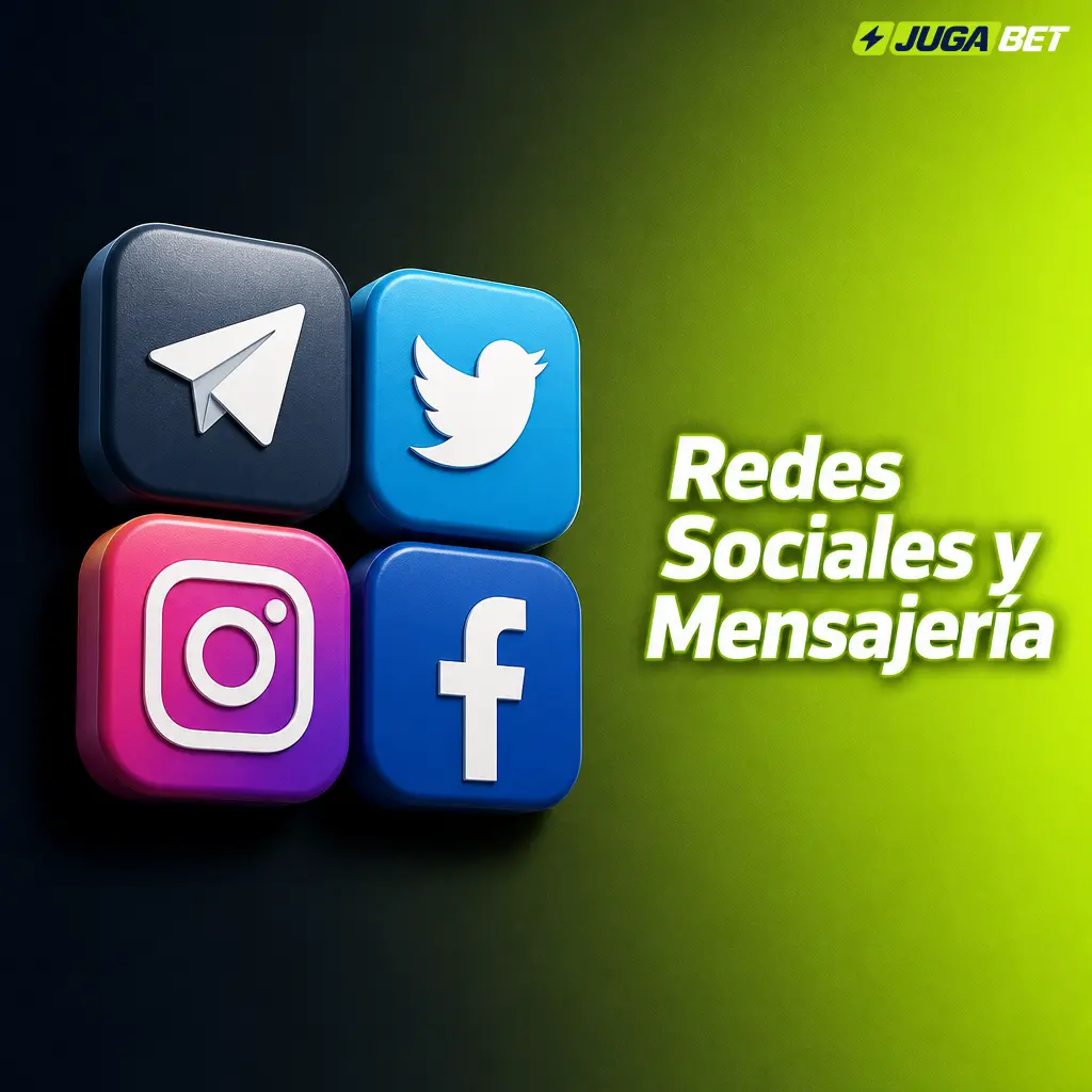 Redes sociales y mensajería de Jugabet: WhatsApp, Telegram, Facebook e Instagram para consultas rápidas y novedades.