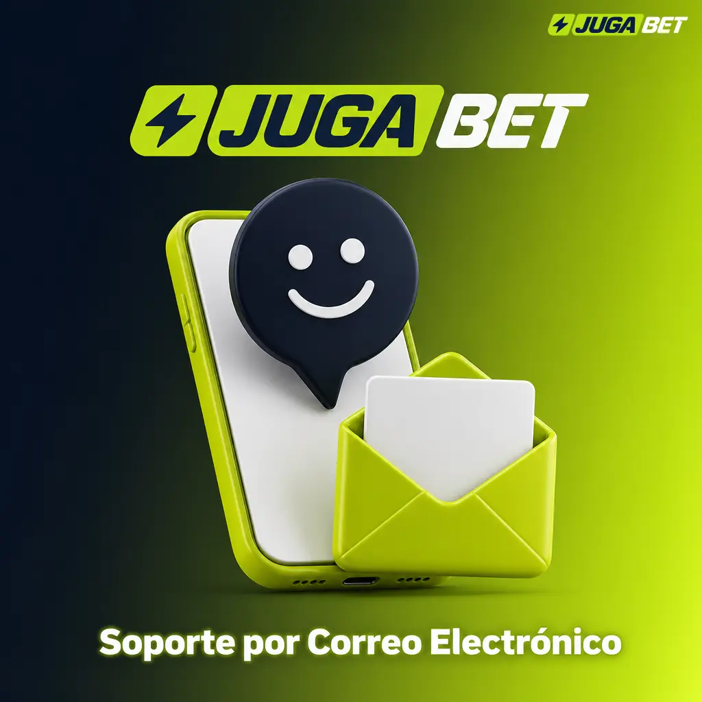 Soporte por correo electrónico de Jugabet para consultas y reclamos con documentación adjunta, respuesta en 12 a 24 horas