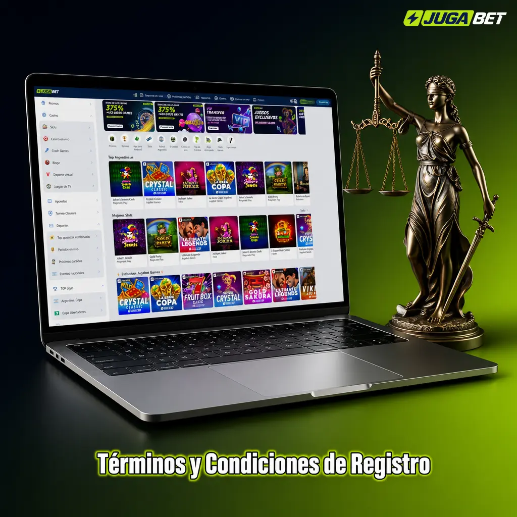 Términos y condiciones de registro en Jugabet: reglas sobre cuenta única, datos verídicos y métodos de pago válidos.